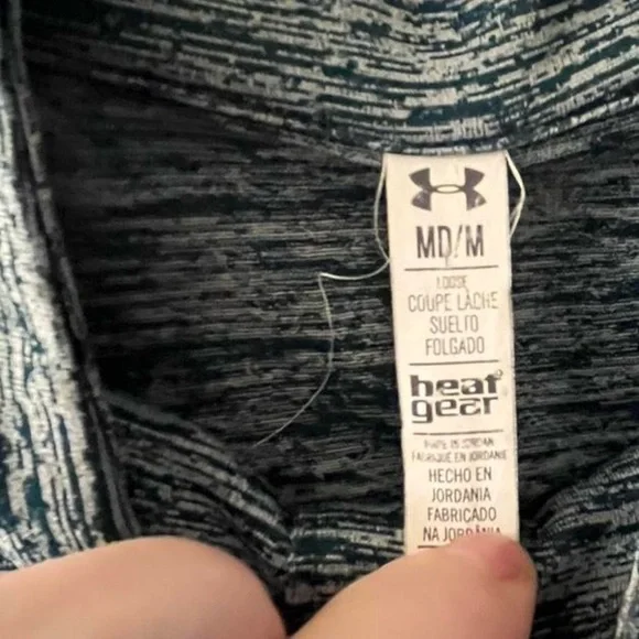 Under Armour Blue and White HeatGear Pullover​ - Picture 3 of 4